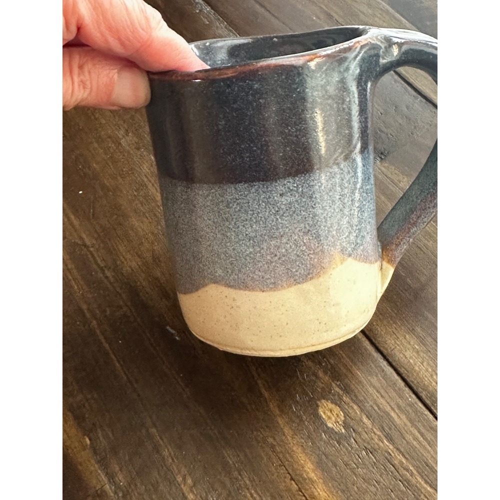 Mimi and Paw Paw handmade pottery clay 14-16 oz coffee mugs - Picture 4 of 10